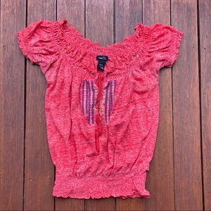 Rue 21 Embroidered Peasant Shirt